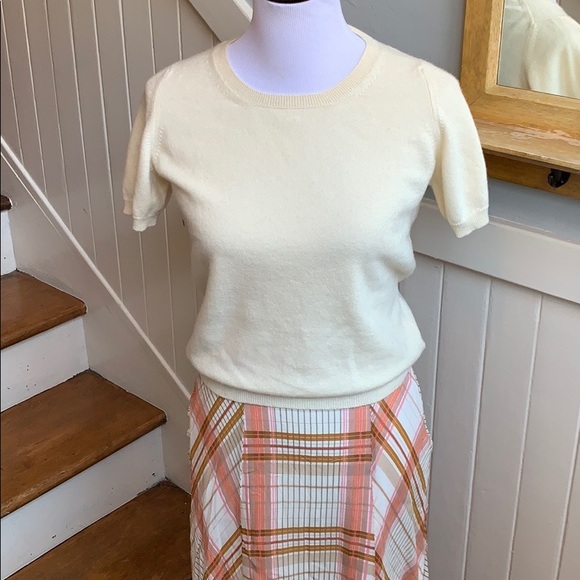 Massimo Dutti Check print midi skirt in Raspberry - Picture 16 of 16